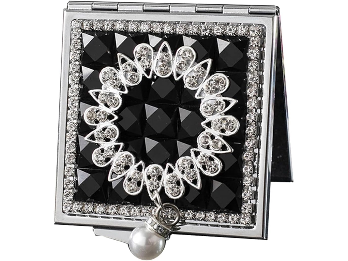 Miroir Maquillage Compacto Pliable Double Face Métal Pendentif, Portátil Petit Format Para Poche E...