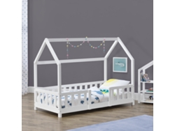 Estructura de Cama Infantil [EN.CASA] (Blanco - Madera - 70x140 cm)