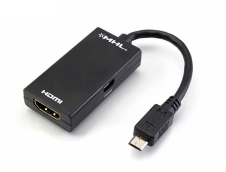 Adaptador MHL Micro USB para HDMI - Smartphone y Tablet (HDTV)