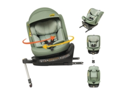 Silla de seguridad para niños, instalación Isofix, cinturón de seguridad de cinco puntos, color verde OEM