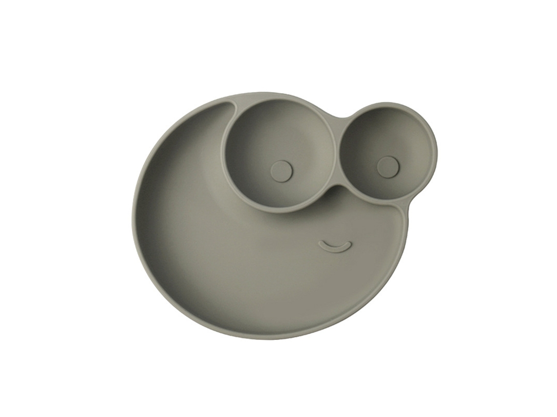 Plato De Silicona Para Bebés,color Verde Militar:antiadherente,libre De Bpa,apto Para La Alimentación Complementaria Autorregulada (blw)