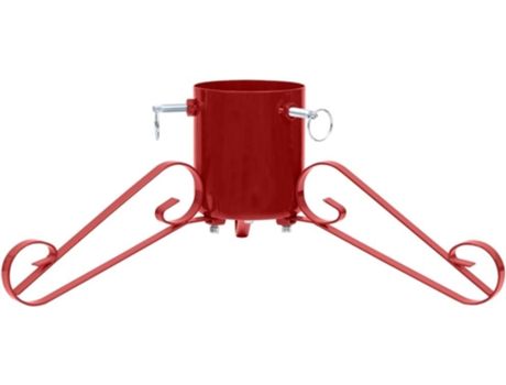 vidaXL Soporte para árbol de Navidad rojo 58x58x21 cm