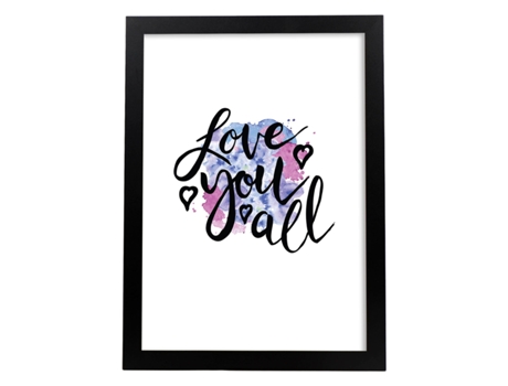 Póster NACNIC con Mensajes Felices Coloridos. 'Te Quiero Todo'