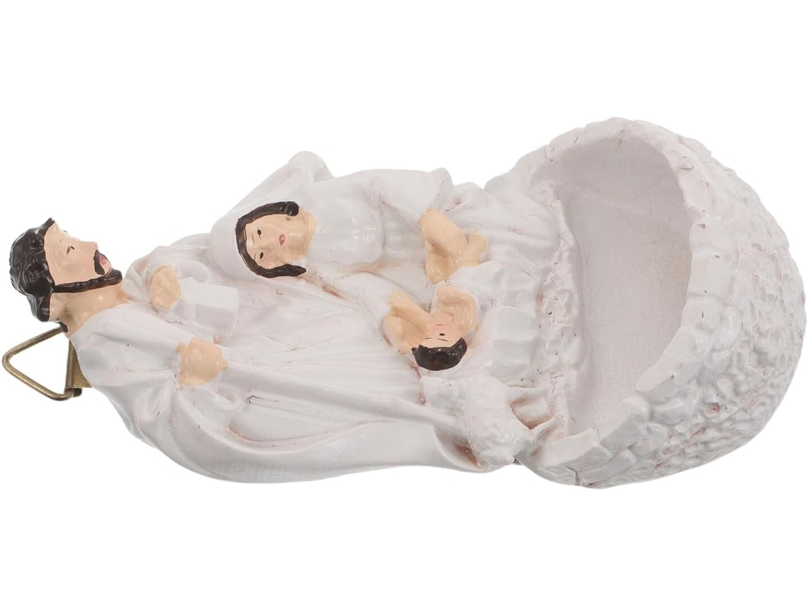 Belén de pared, resina, marfil, figura colgante, niño, niña, Jesús, decoración cristiana, Pascua, ambientes, GOKOCO