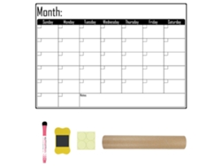 Calendário Magnético Apagável a Seco Calendário Vertical para Geladeira Quadro Branco Mensal para Geladeira