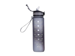 Botella De Agua Con Pajita Y Temporizador, Botella Deportiva Portátil Reutilizable Para Fitness, Estilo 1 Rosewell