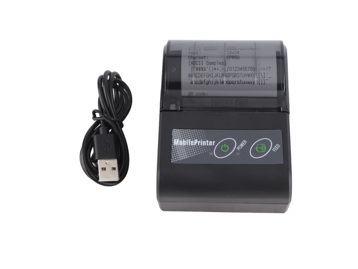 Mini Impresora Térmica Portátil Bluetooth Para Recibos Con Modo De Suspensión Automática Para Restaurantes Y Comercios.