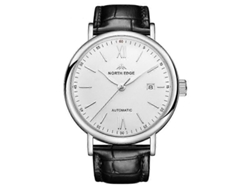 Reloj mecánico multifuncional North Edge Amoy para hombre, ideal para negocios, resistente al agua y con correa de cuero.