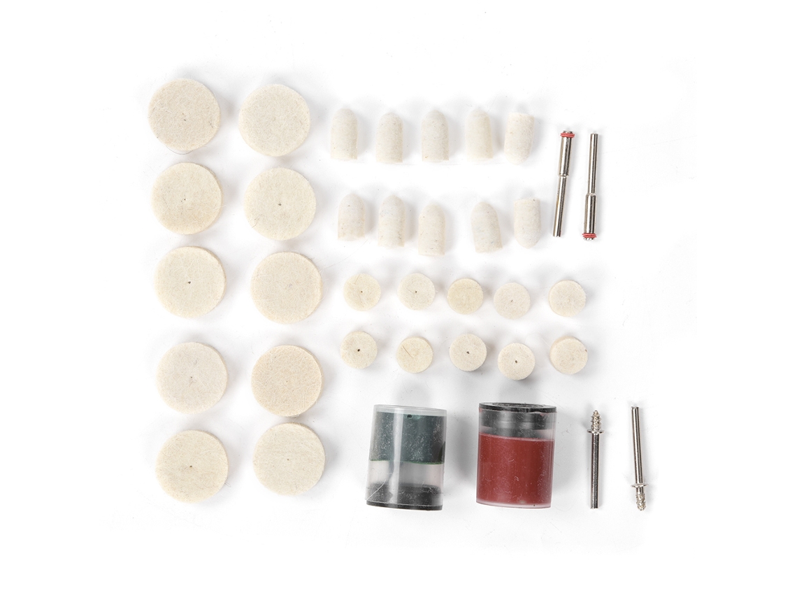 Kit De 36 Discos De Lana Para Pulir Y Lijar - Accesorios Para Pulido Con Lana