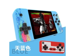 Consola de juegos portátil retro de 8 bits con 800 juegos arcade nostálgicos en 1 G3 Blue Double YUNZII
