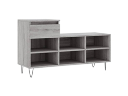 Maison Exclusive - Mueble Zapatero Madera Contrachapada Gris Sonoma 102x36x60 Cm