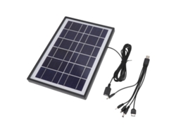 Panel Solar De Silicio Policristalino De 6w Y 6v, Cargador Portátil Para Teléfonos Móviles, Lámparas Y Dispositivos.