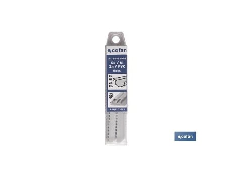Sierra calar (5pcs) t127d hss 75x3,0 cu,ni,zn, pla