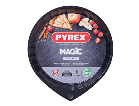 Magic Molde para Hornear Tartas Plano en Acero Antiadherente Ø 30cm PYREX