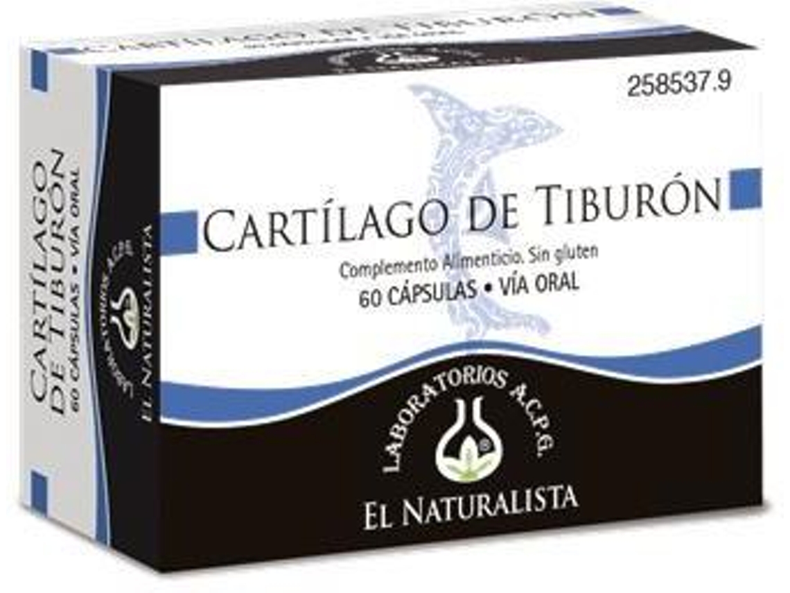 Complemento Alimentar EL NATURALISTA Cartilagem De Tubarão (60 cápsulas)