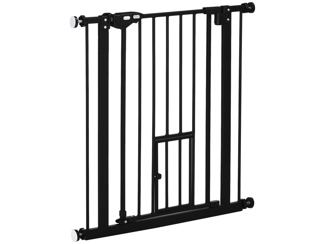 Portão Segurança Porta Pequena Automático 74-80x76,2 Cm Preto