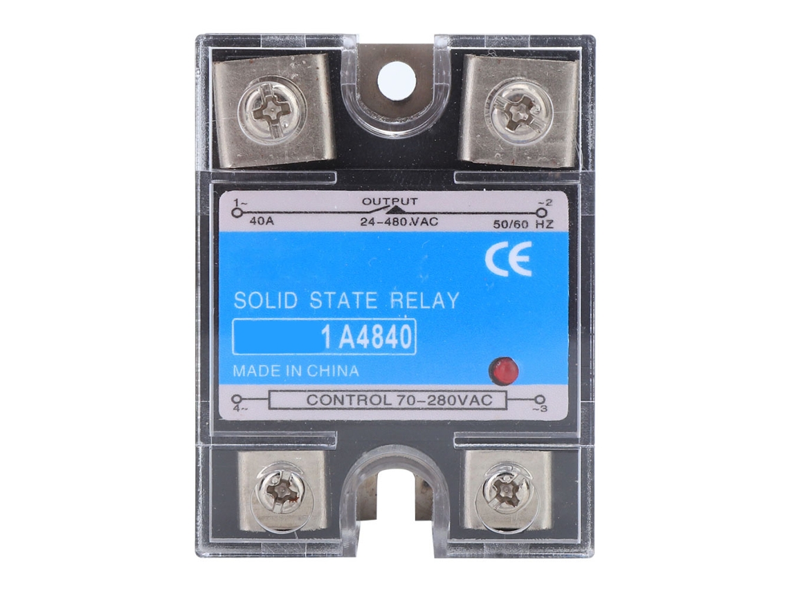 Relé Monofásico De Estado Sólido De 40 A Berm-1 A4840 Para Máquinas Cnc Y Equipos Eléctricos.