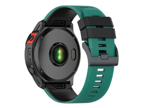 Correa de Silicona bicolor para Garmin Descent G1/Forerunner 935/Forerunner 945 - cian/negro