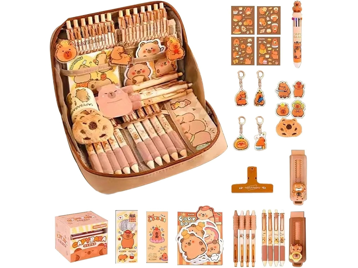 Estuche para lápices con cremallera de amplia apertura y 12 compartimentos para guardar artículos bonitos para mujeres y niños.