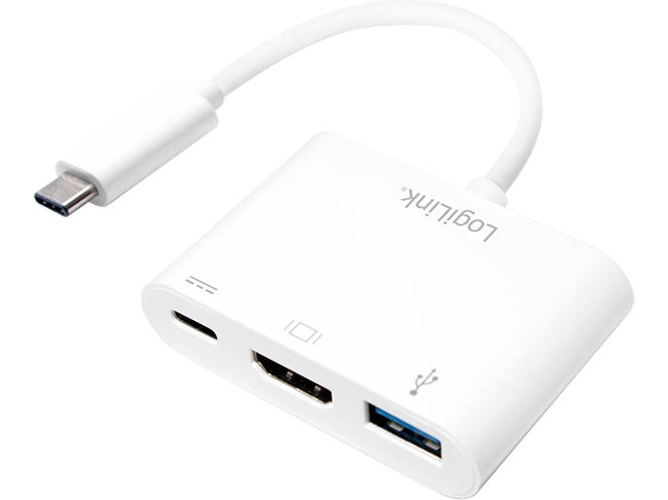Hub LOGILINK 0.14m, 2xUSB-C/HDMI+USB A