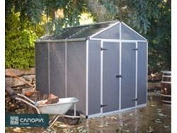 CANOPIA Rubicon Caseta de Jardín de Policarbonato 229X237X235 cm Gris Oscuro