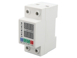 Protector Automático De Tensión Y Corriente Con Voltímetro, Montaje En Riel Din, 2 Fases, 120-300 V, 1-63 A