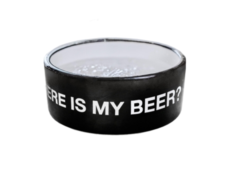 FISURA – Bebedero perro original “where is my beer?”. Bebedero de cerámica negro. Bebedero 750 ml para perros medianos y grandes. Cuenco para perro...