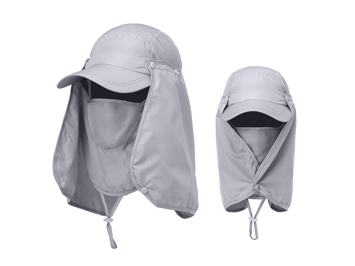 Danu26-gorra De Senderismo Con Visera Y Cubierta Facial Para Pesca Protección Uv Gorra Solar Desmontable