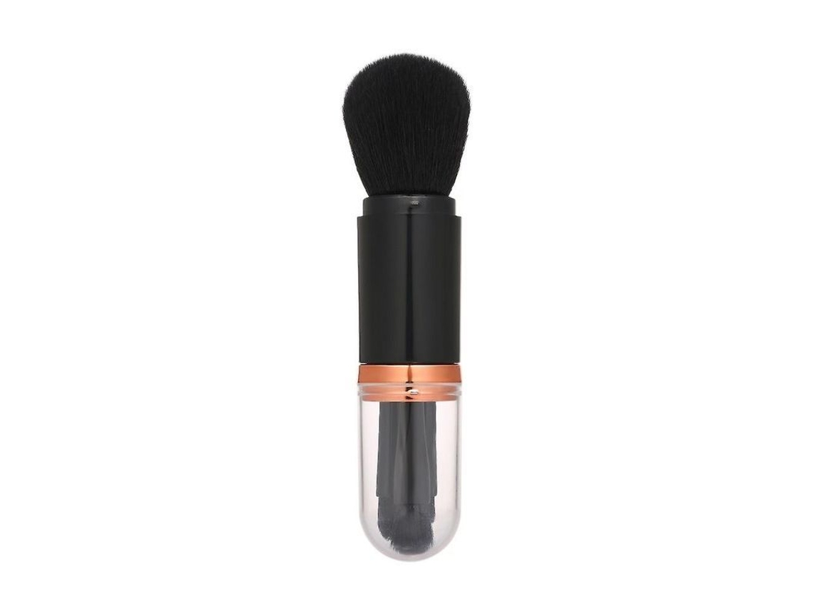 Set De Brochas De Maquillaje Portátiles 4 En 1 Con Diseño Retráctil: Brocha Para Sombras De Ojos, Brocha Para Labios, Brocha Para Tónico.