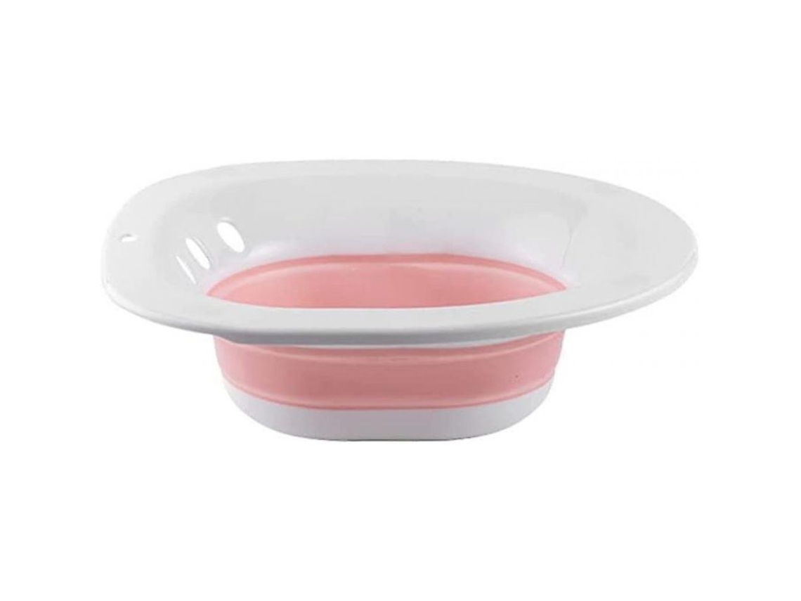 Asiento de inodoro plegable portátil 2026 para hemorroides, mujeres embarazadas y zona perineal, 39x12 cm, silicona rosa.