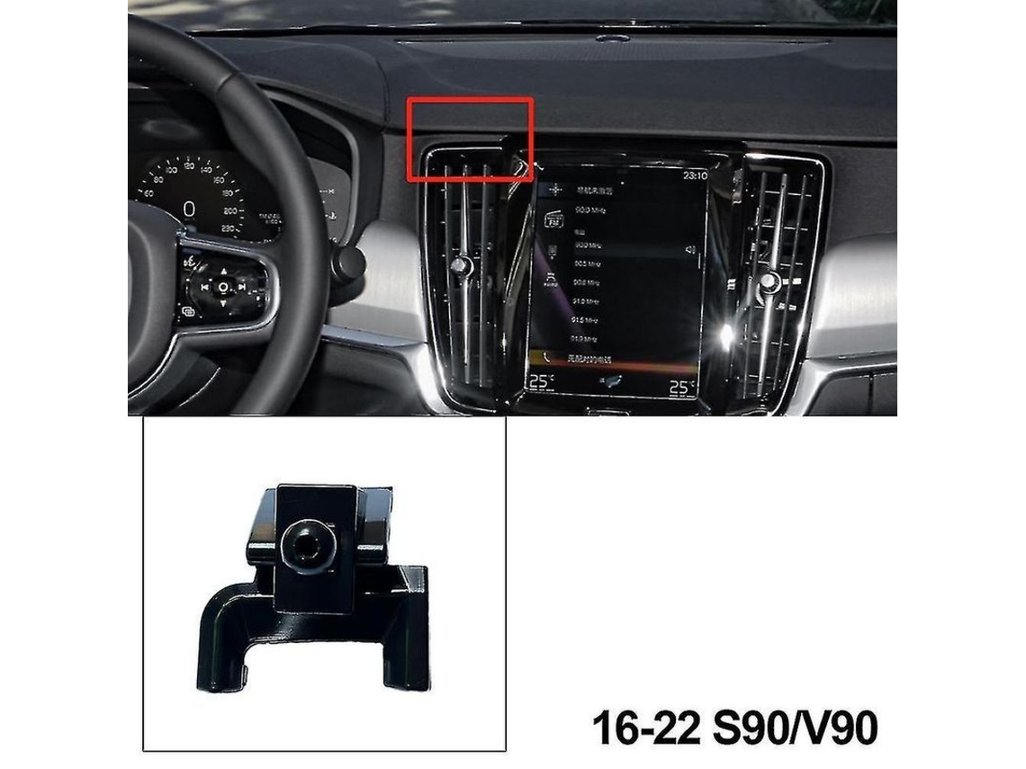 Soporte Para Teléfono Móvil Específico Para Volvo Xc40 Xc60 S90 V90 S60 V60 2018-2019 Y S90 V90 2016-2022, Material Plástico, Color Negro.