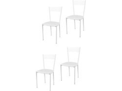 Conjunto de 4 Cadeiras T M C S Elegance MB102BI (Branco - 87x42x44 cm - Aço)