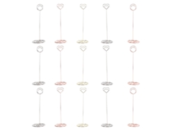 15 Unidades Portatarjetas De Mesa 22cm Altura Hierro Para Boda Fiesta Hogar Y Oficina Portaimágenes Portacarteles