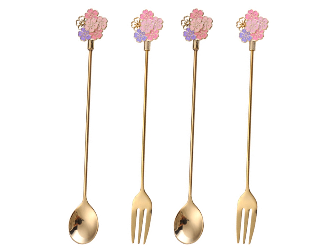 Juego de cubiertos de acero inoxidable - 4 piezas de cucharas soperas TRUYUETY