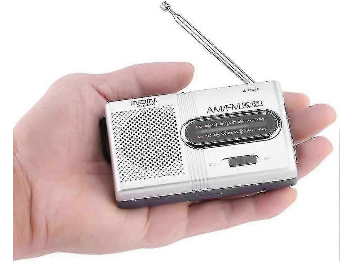 1 mini radio portátil AM/FM con antena telescópica, radio de bolsillo GOKOCO