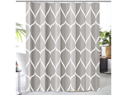 2026zentro-Curtain Shower Linjou Gris Marrón Claro, Juego de Mampara de Baño 180x200 Con Textura Suave y Resistente a la Humedad