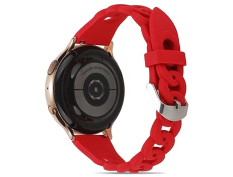 Correa de Silicona 20mm diseño circular para Garmin Venu 2 Plus/Samsung Galaxy Watch4 - tinto