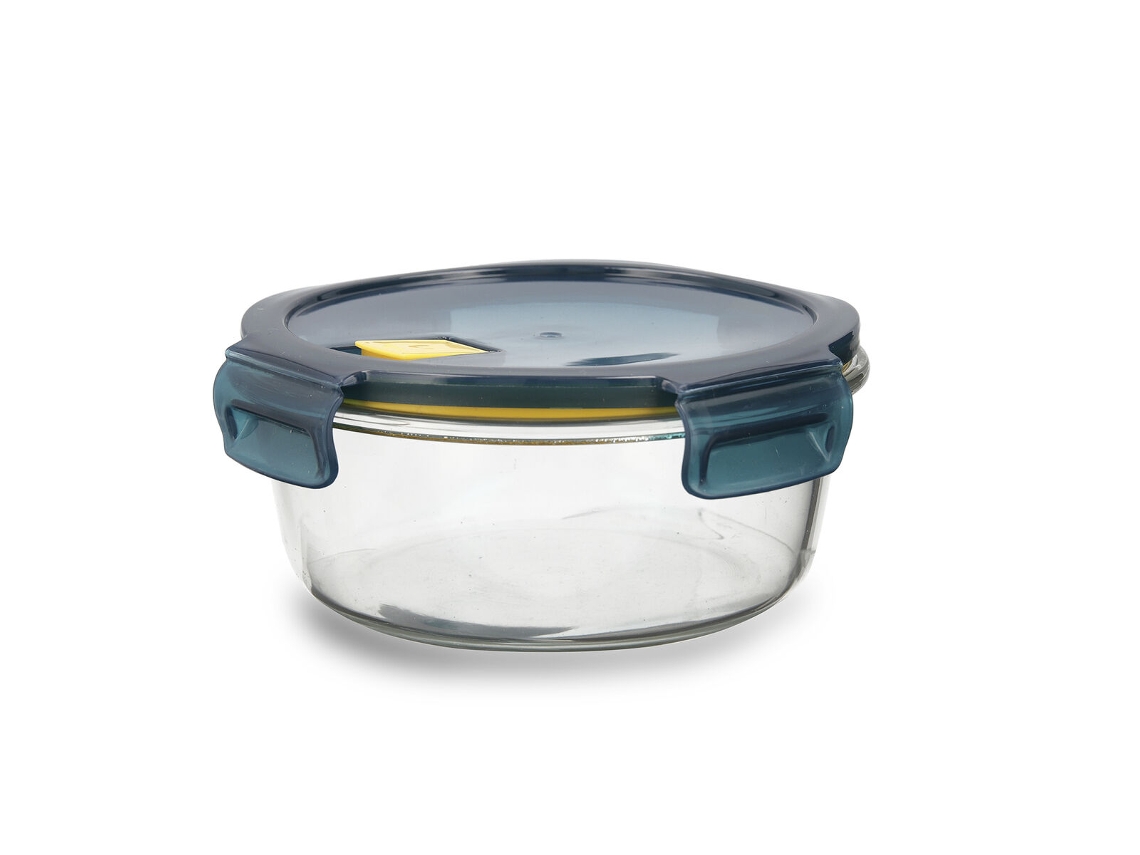 Fiambrera de Cristal Azul QUID Astral 950 Ml 18 X 18 X 8 Cm