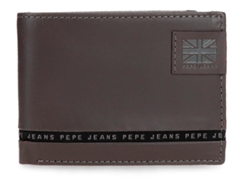 Cartera con cinta de cuero marrón de Pepe Jeans