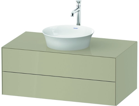 DURAVIT Tulip blanco, mueble de baño de pared, ancho 1000 x fondo 550mm, con 2 cajones, con tecnología Tip-on, WT49860