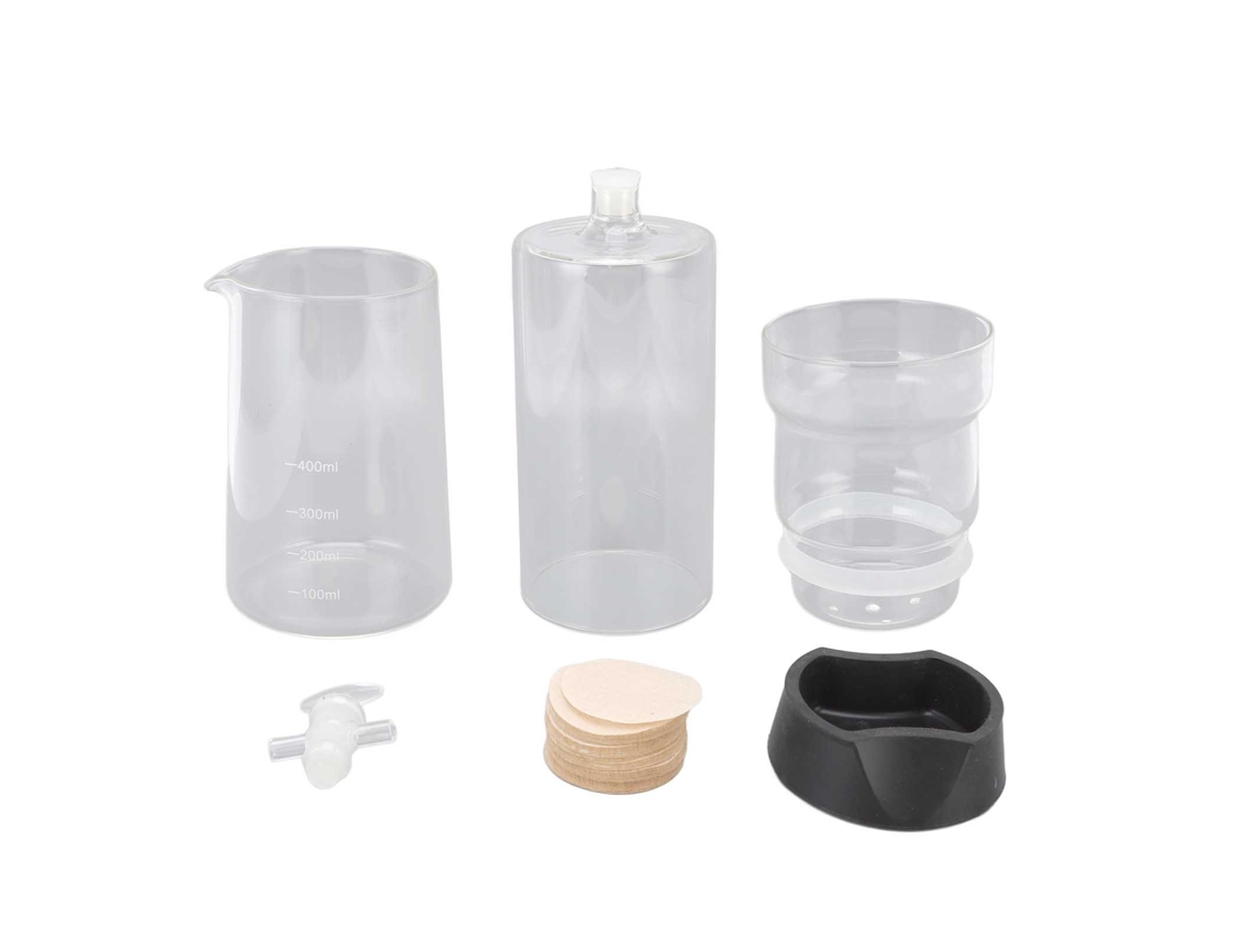 Vaso reutilizable para café helado, vidrio de borosilicato, 400 ml, con antigoteo, transparente, ajustable, desmontable, otros