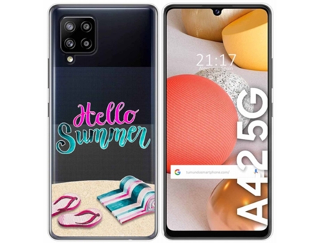 Carcasa Samsung Galaxy A42 5G TUMUNDOSMARTPHONE Dibujos Transparente Multicolor