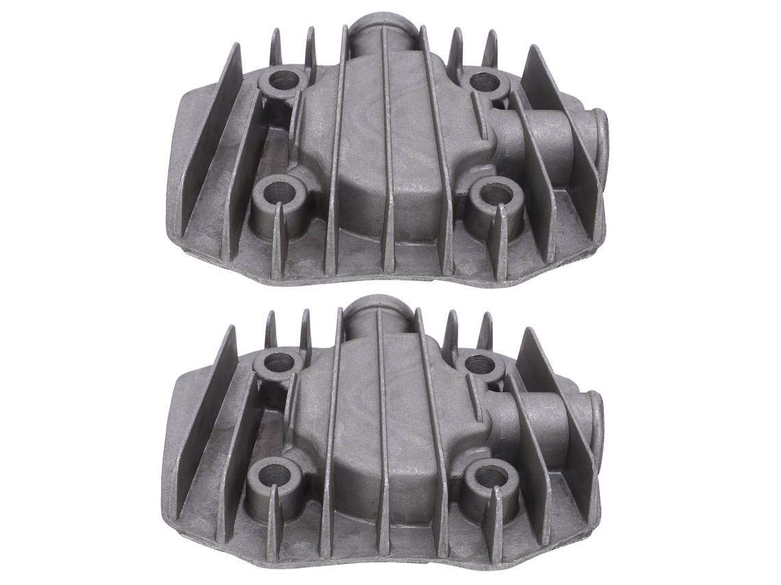 2 piezas de cabezal de cilindro para compresor de aire 2.5/3p de aluminio de 48 mm x 62 mm, piezas de refrigeración