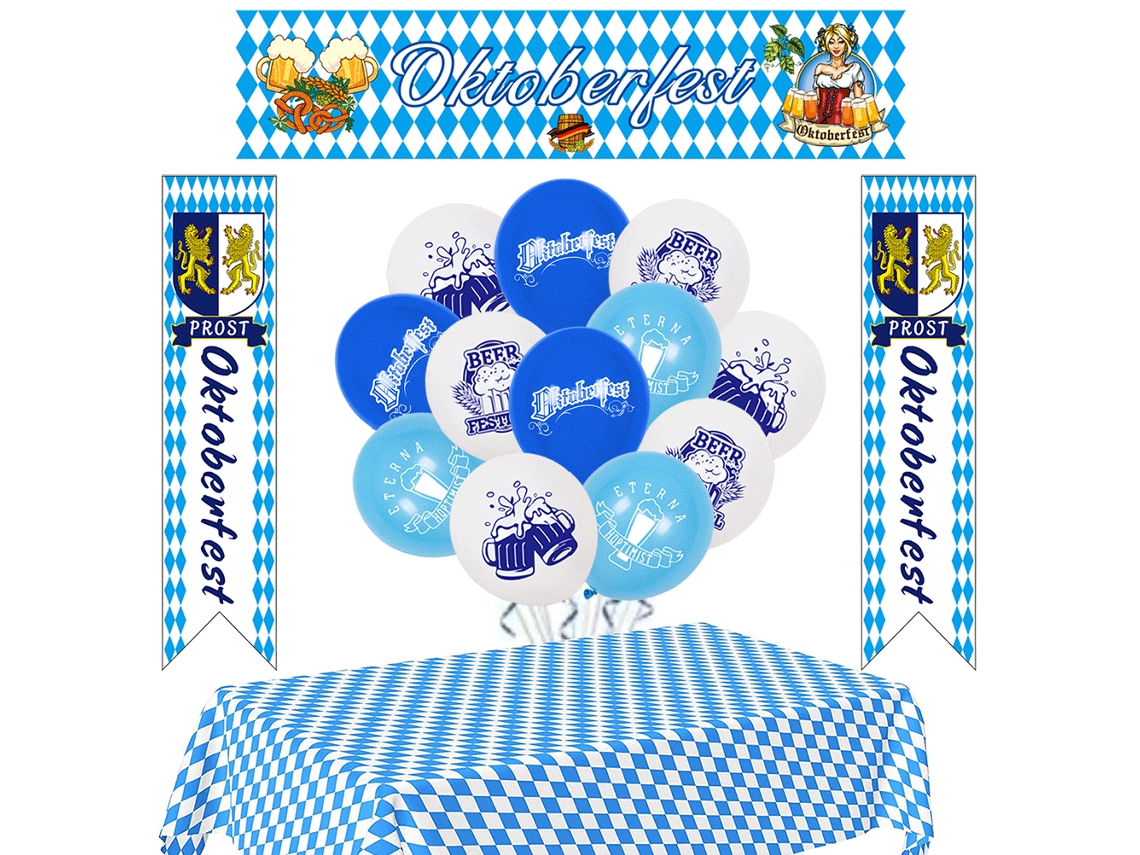 2026 Kit De Decoración Con Globos Para Oktoberfest Fiesta Bavaria Banner Globos Decoraciones Colgantes Para Festival De Cerveza Bávara