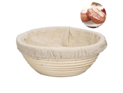 Cesta De Fermentación De Madera De Canela Natural Para Pan De Masa Madre Con Diseño En Espiral.