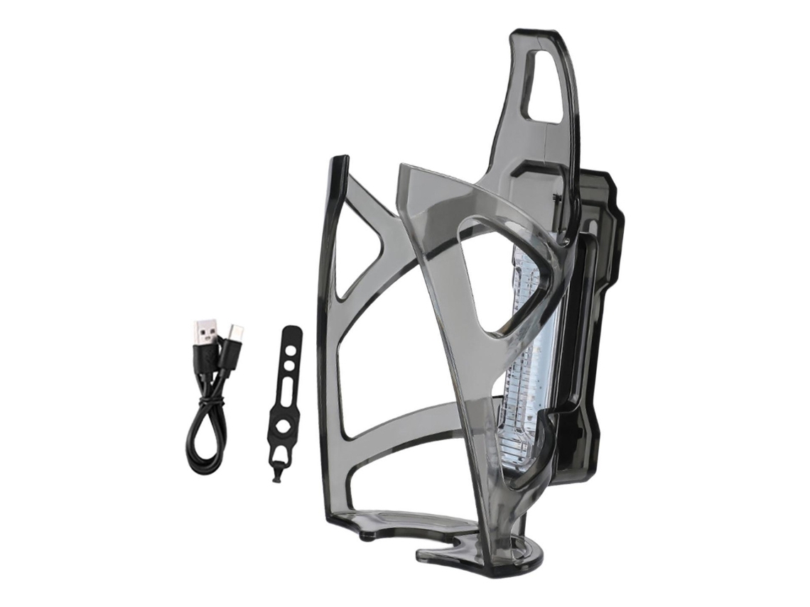 Portabotellas para bicicleta, ligero y portátil, gris claro