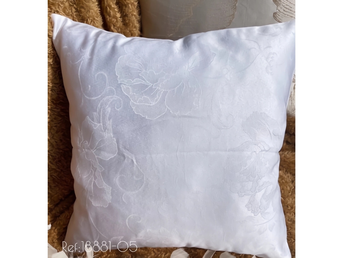 Avec Funda de cojín con estampado de loto blanco 45*45cm BOD HOME