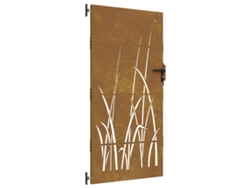 Maison Exclusive - Puerta De Jardín Acero Corten Diseño Hierba 85x200 Cm
