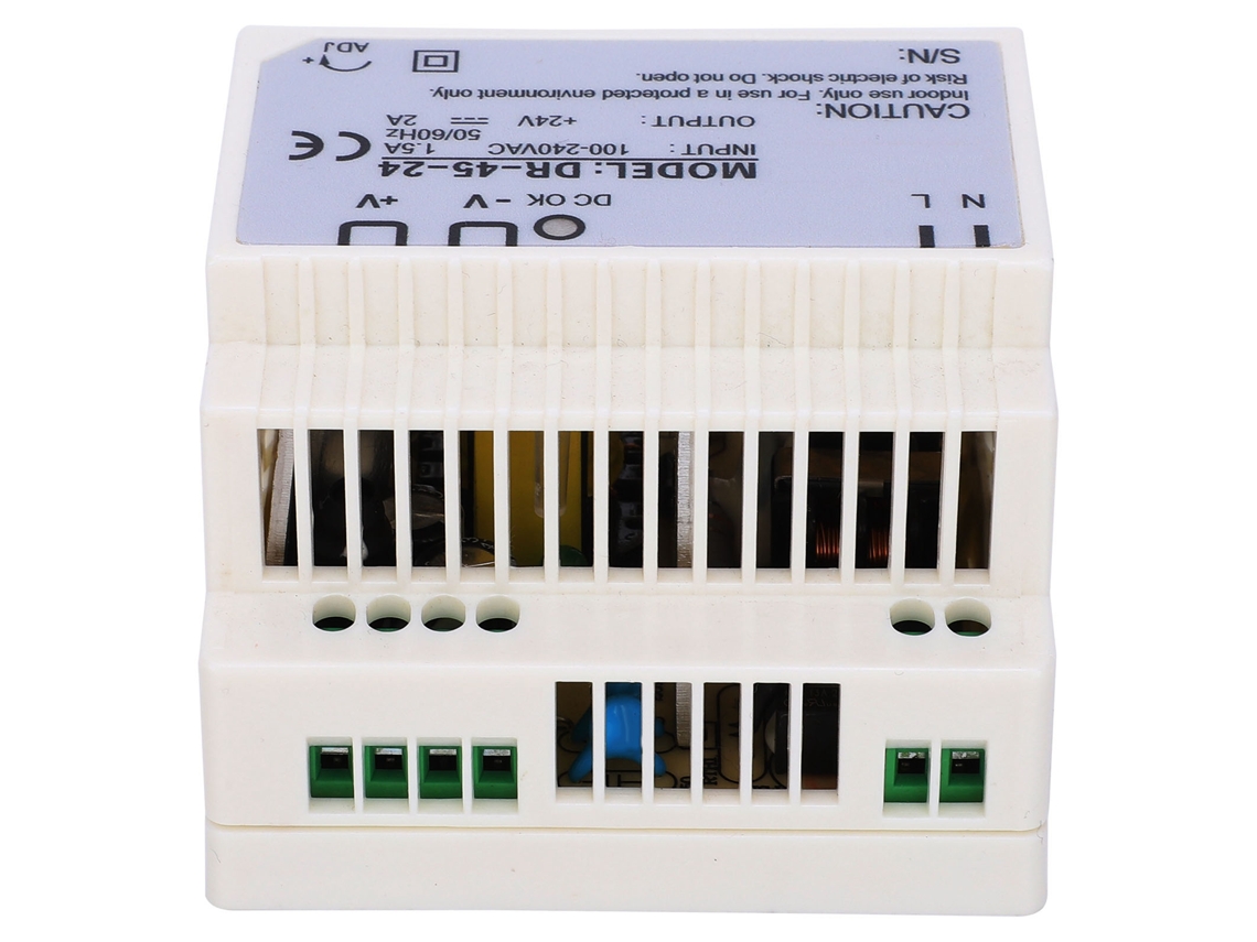 2026dz-fuente De Alimentación Switching Berm 45w 24v Din Rail Entrada 100-240vac Dr-45-24 Salida Única