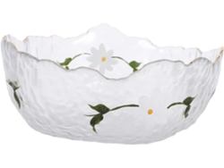 Vidrio dorado martillado decorativo con estampado de margaritas de Chaberlu
